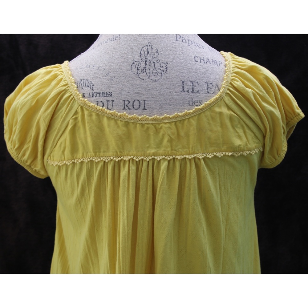 Anthropologie Yellow Blouse By Ric Rac Size XS - Picture 7 of 8
